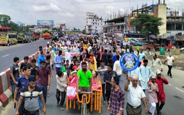 Lord Krishna's birth anniversary : procession was held at Baroiyarhat