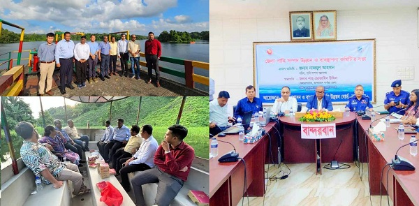 The secretary of the Ministry of Water Resources visited various development projects of Bandarban, Rangamati, Chattogram
