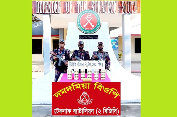2 lakh 50 thousand pieces of Yaba recovered in BGB operation in Teknaf