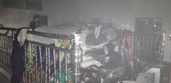 People vandalize and set fire to a shrine in Barguna