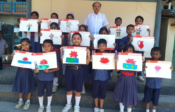 Drawing competition organized by 'Petra Product' held at J, B Shishu Kanon